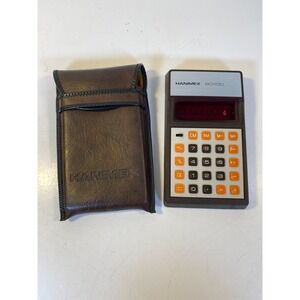 Hanimex BCM30 Vintage 8 Digit Red LED  Calculator W/ Sleeve - Tested